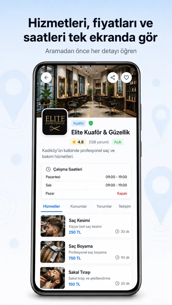 A business detail page